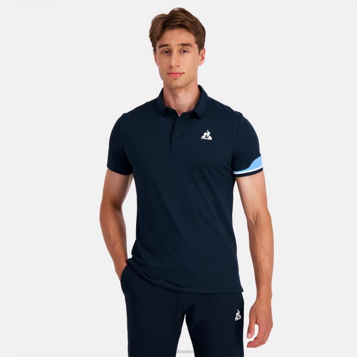 kleding LDBJ132 Heren Le Coq Sportif poloblauw