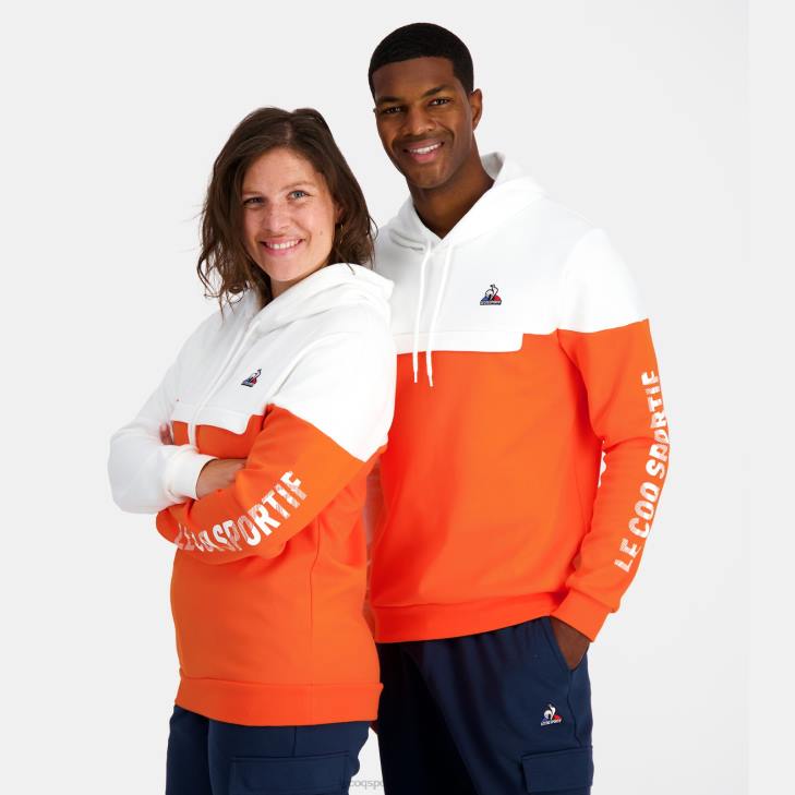 kleding LDBJ18 Heren Le Coq Sportif sweatshirt met capuchon oranje