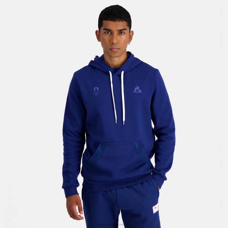 kleding LDBJ31 Heren Le Coq Sportif sweatshirt met capuchon blauw