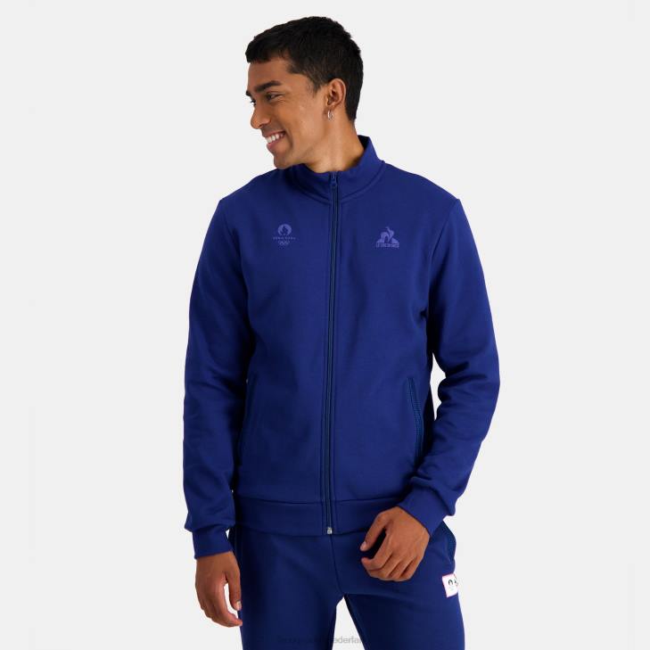 kleding LDBJ32 Heren Le Coq Sportif sweatshirt met rits blauw
