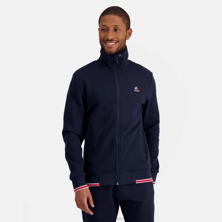 kleding LDBJ431 Heren Le Coq Sportif sweatshirt met rits blauw