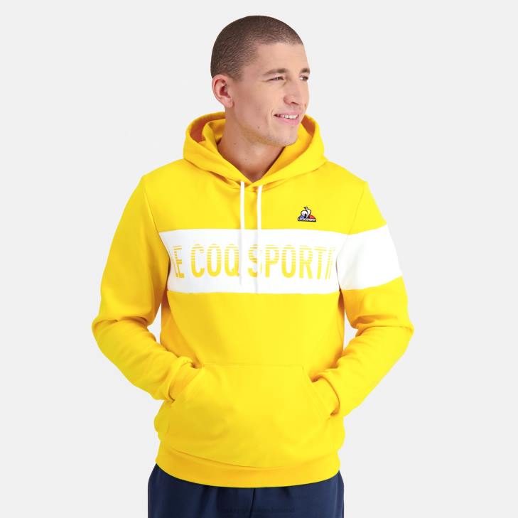 kleding LDBJ438 Heren Le Coq Sportif sweatshirt met capuchon geel