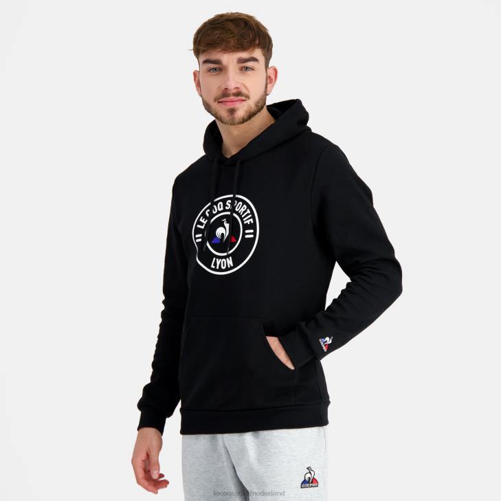 kleding LDBJ43 Heren Le Coq Sportif sweatshirt met capuchon zwart