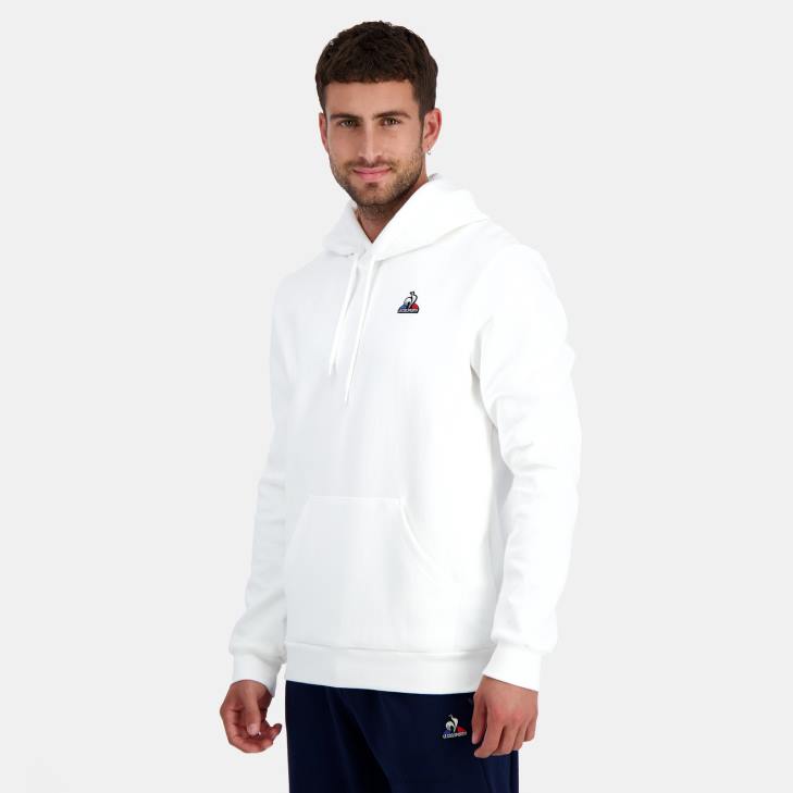 kleding LDBJ441 Heren Le Coq Sportif sweatshirt met capuchon wit