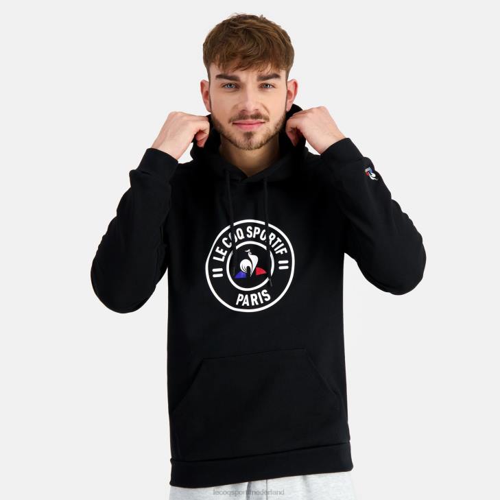 kleding LDBJ44 Heren Le Coq Sportif sweatshirt met capuchon zwart