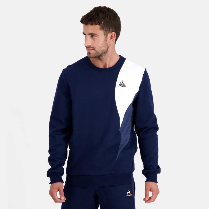 kleding LDBJ452 Heren Le Coq Sportif sweatshirt blauw