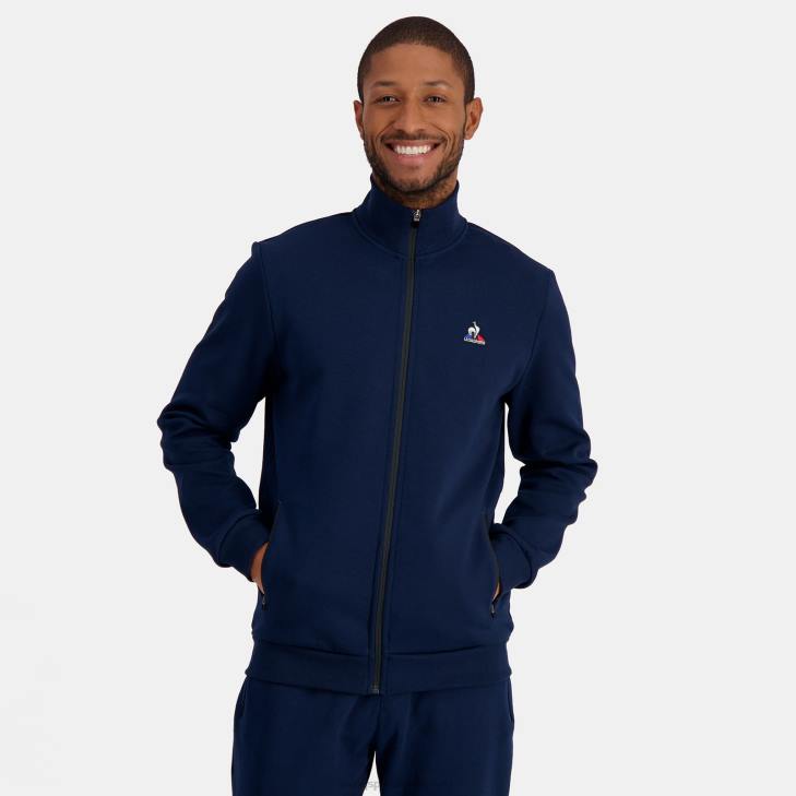 kleding LDBJ52 Heren Le Coq Sportif sweatshirt met rits blauw