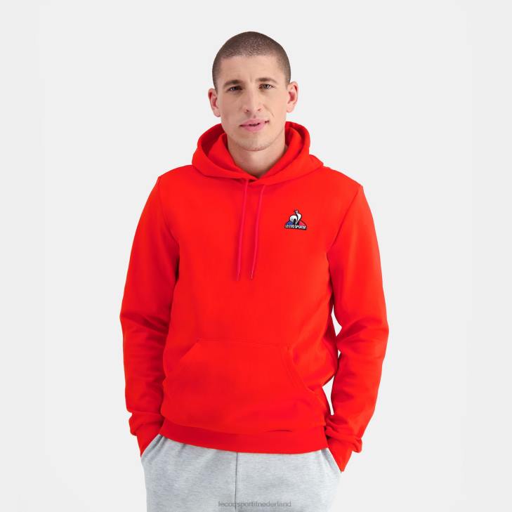 kleding LDBJ53 Heren Le Coq Sportif sweatshirt met capuchon rood