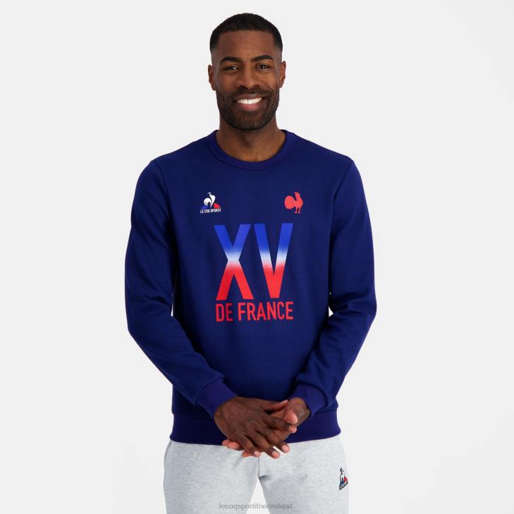 kleding LDBJ5 Heren Le Coq Sportif sweatshirt - xv de france blauw
