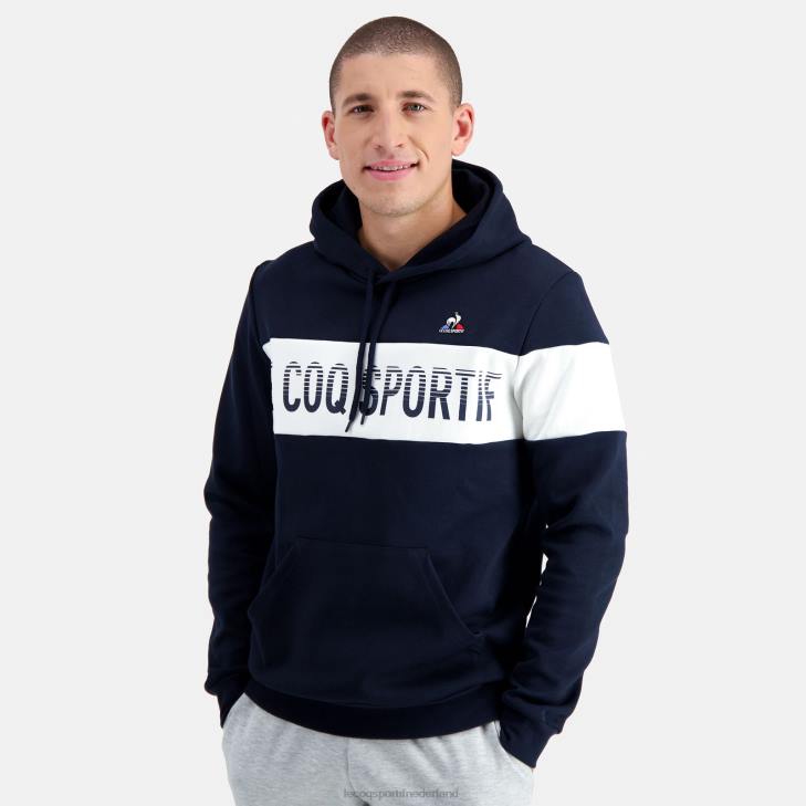 kleding LDBJ67 Heren Le Coq Sportif sweatshirt met capuchon blauw