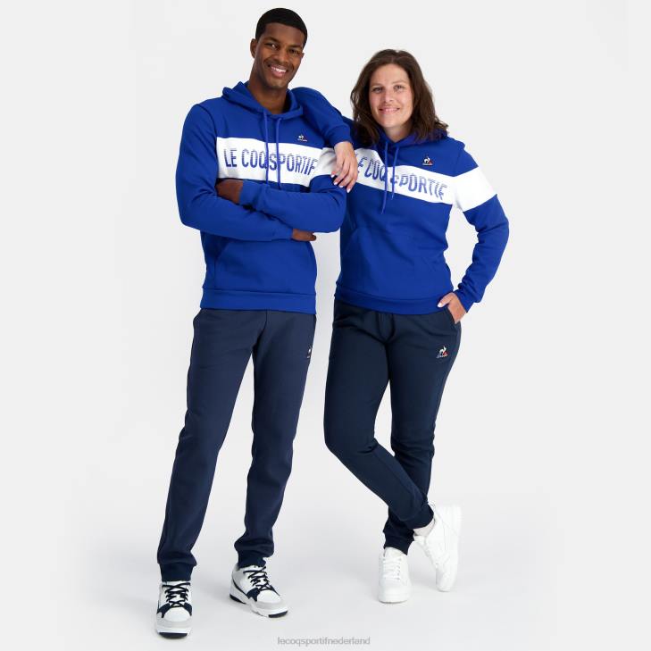 kleding LDBJ6 Heren Le Coq Sportif sweatshirt met capuchon blauw
