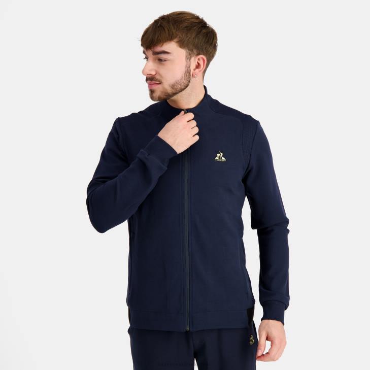kleding LDBJ71 Heren Le Coq Sportif sweatshirt met rits blauw