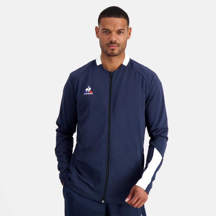 kleding LDBJ74 Heren Le Coq Sportif sweatshirt met rits blauw