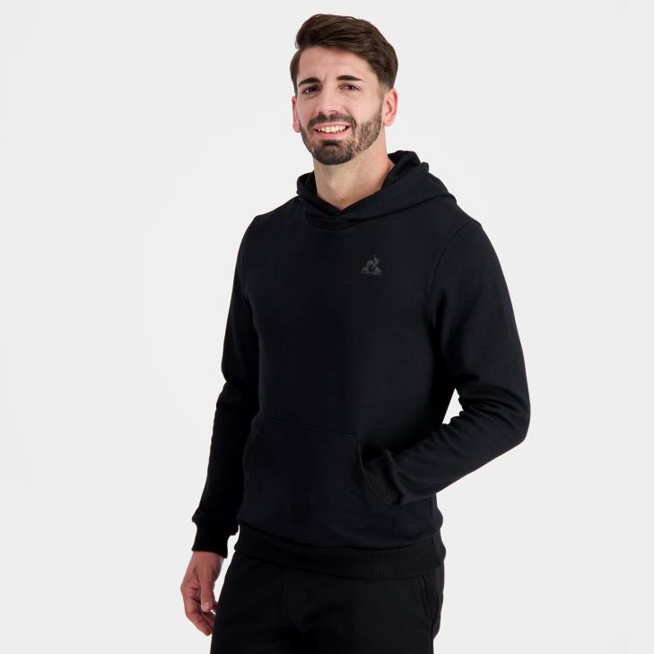 kleding LDBJ7 Heren Le Coq Sportif sweatshirt met capuchon zwart
