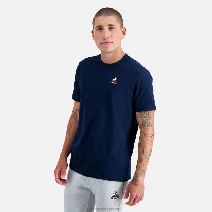 kleding LDBJ140 Heren Le Coq Sportif mode t-shirt blauw