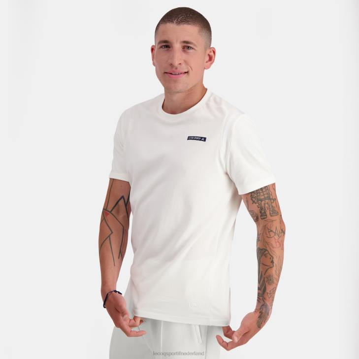 kleding LDBJ146 Heren Le Coq Sportif mode t-shirt wit