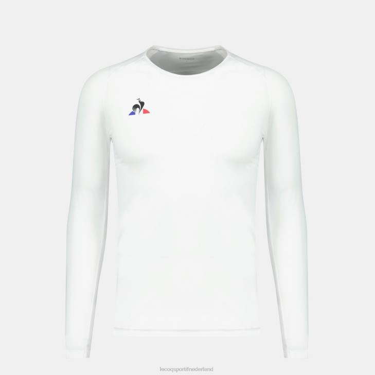 kleding LDBJ197 Heren Le Coq Sportif T-shirt met lange mouwen wit