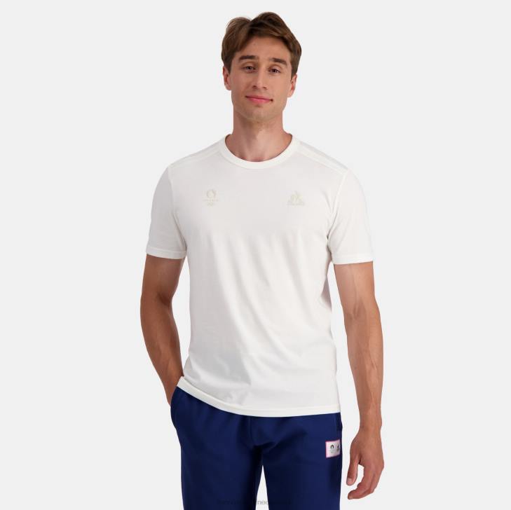 kleding LDBJ205 Heren Le Coq Sportif t-shirtje wit