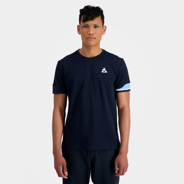 kleding LDBJ210 Heren Le Coq Sportif t-shirtje blauw