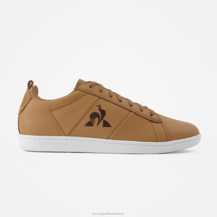 schoenen LDBJ563 Heren Le Coq Sportif schoen courtklassiek ambachtelijk bruin