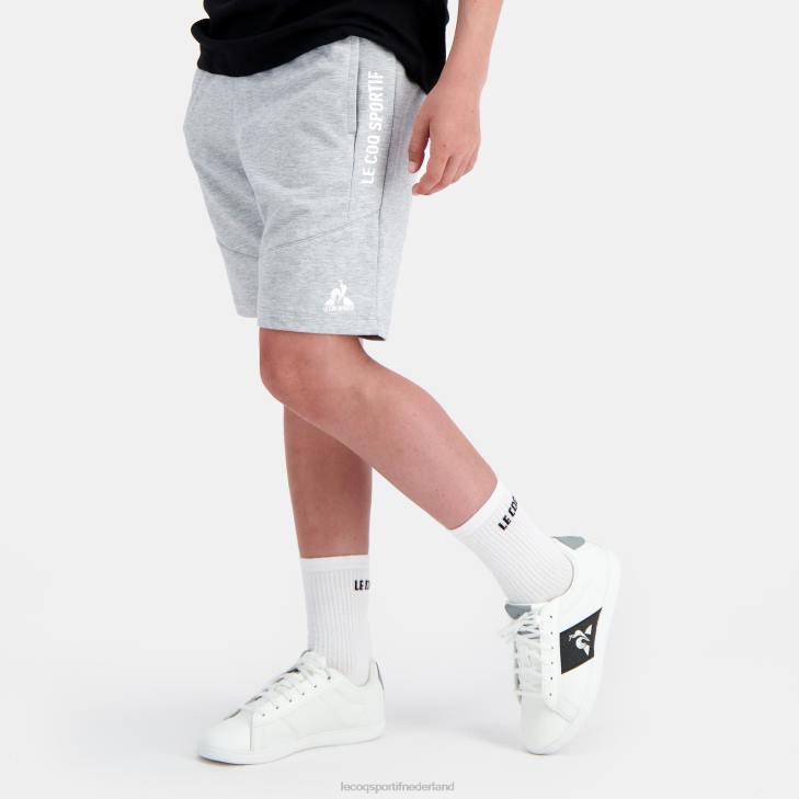 kleding LDBJ414 kinderen Le Coq Sportif korte broek grijs