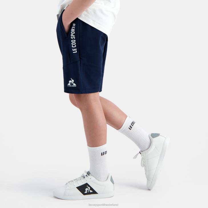 kleding LDBJ415 kinderen Le Coq Sportif korte broek blauw