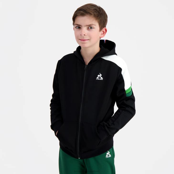 kleding LDBJ391 kinderen Le Coq Sportif sweatshirt met capuchon en ritssluiting, veelkleurig