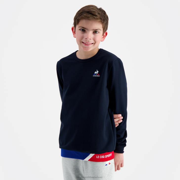 kleding LDBJ394 kinderen Le Coq Sportif sweatshirt blauw