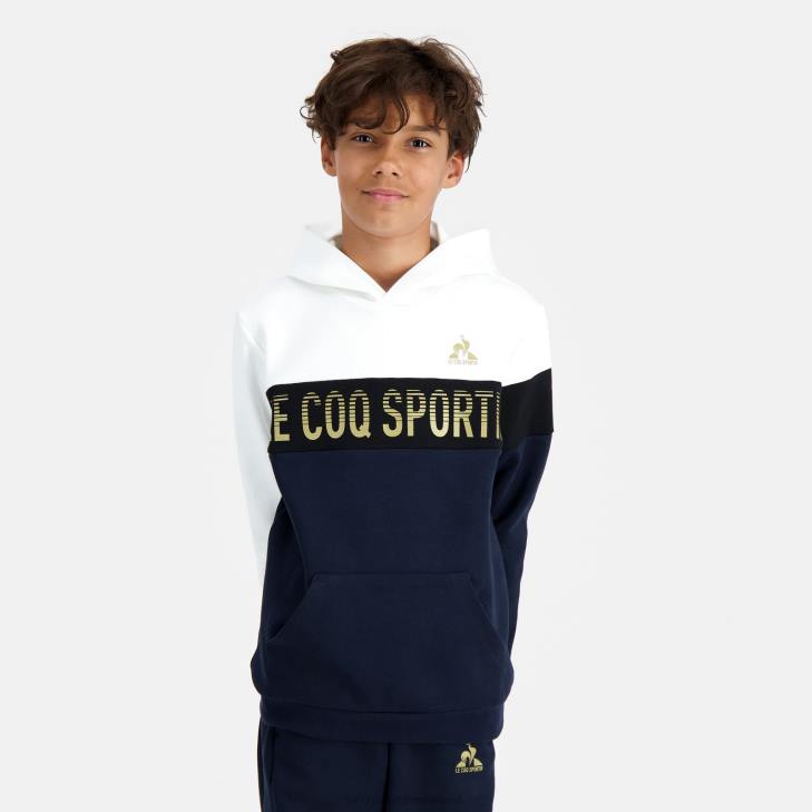 kleding LDBJ638 kinderen Le Coq Sportif sweatshirt met capuchon blauw