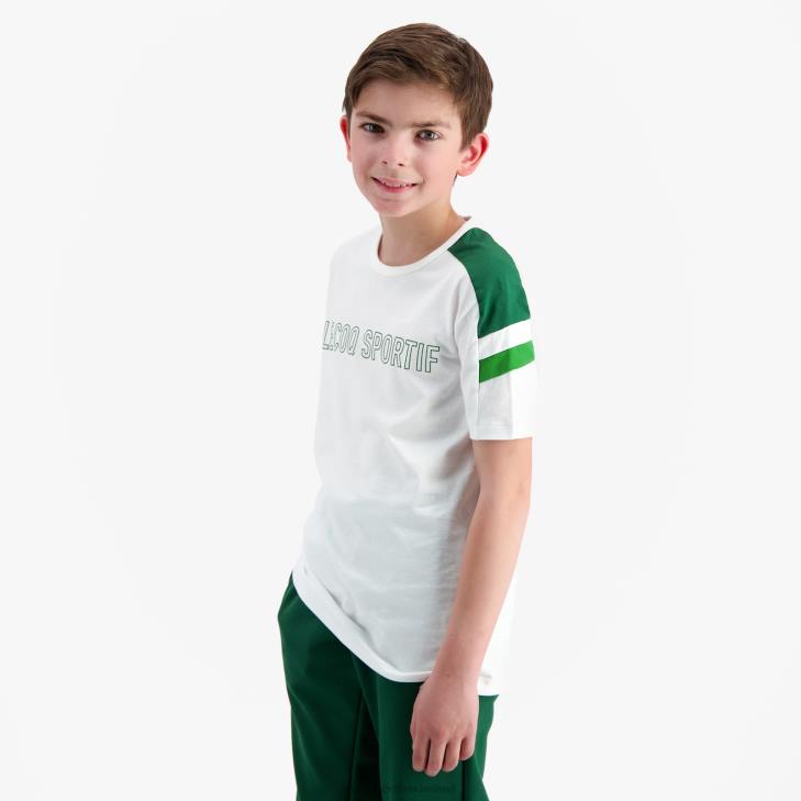 kleding LDBJ382 kinderen Le Coq Sportif t-shirtje wit