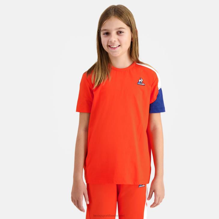 kleding LDBJ650 kinderen Le Coq Sportif t-shirtje oranje