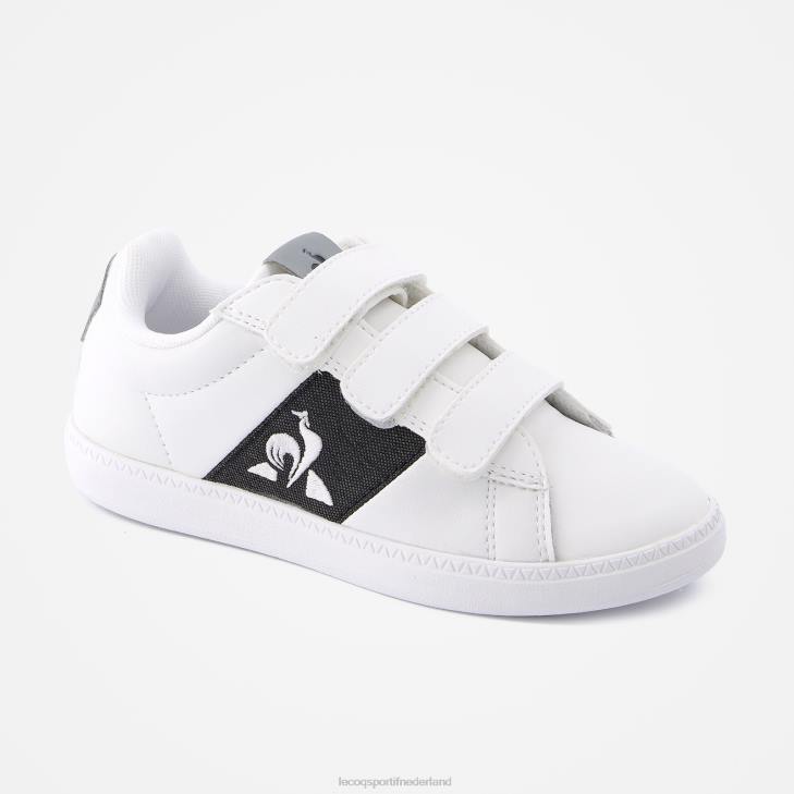 schoenen LDBJ686 kinderen Le Coq Sportif schoen courtclassic 2 tinten wit