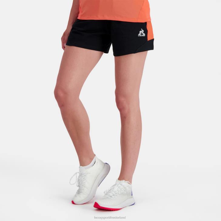 kleding LDBJ332 vrouwen Le Coq Sportif korte broek zwart