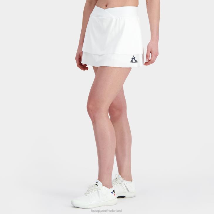 kleding LDBJ366 vrouwen Le Coq Sportif rok wit