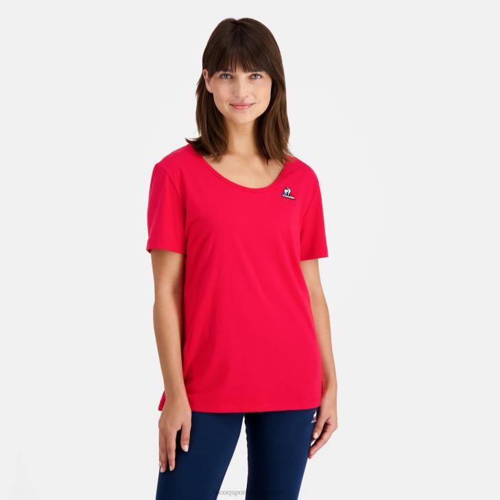 kleding LDBJ596 vrouwen Le Coq Sportif t-shirt rood
