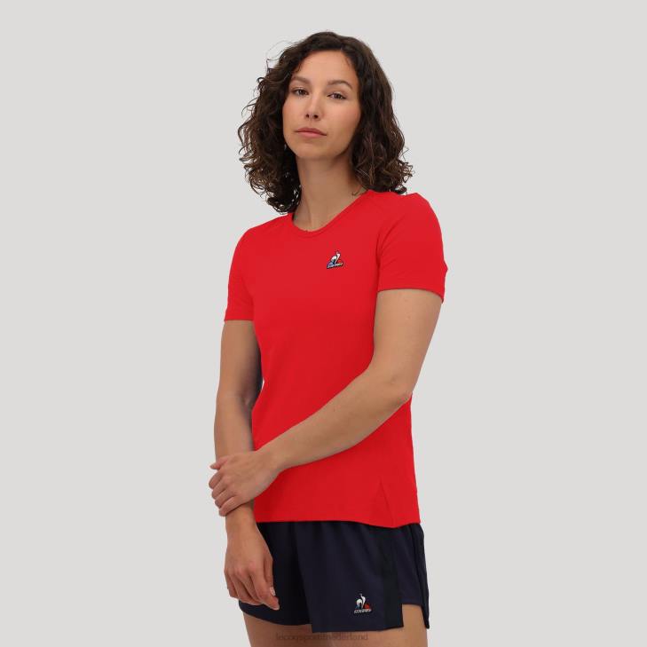 kleding LDBJ600 vrouwen Le Coq Sportif t-shirt rood
