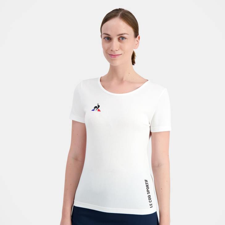 kleding LDBJ608 vrouwen Le Coq Sportif t-shirtje wit