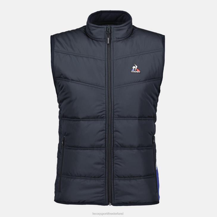 kleding LDBJ118 Heren Le Coq Sportif unisex mouwloos jasje blauw