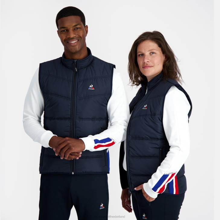 kleding LDBJ118 Heren Le Coq Sportif unisex mouwloos jasje blauw