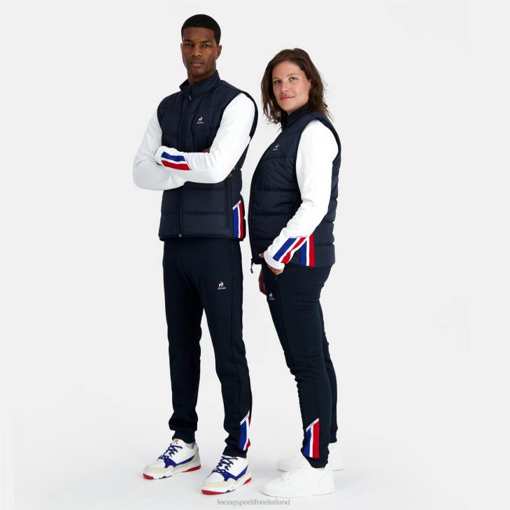 kleding LDBJ118 Heren Le Coq Sportif unisex mouwloos jasje blauw