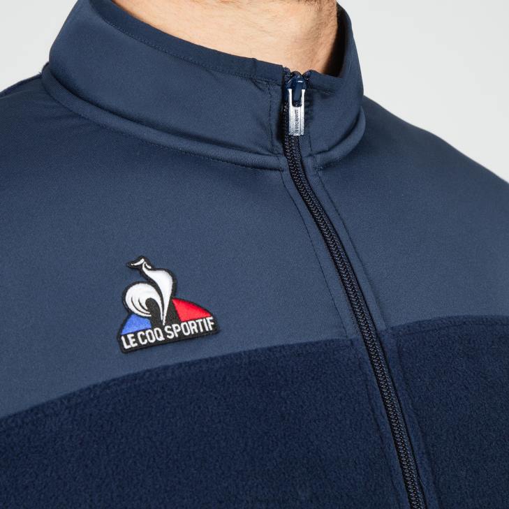 kleding LDBJ122 Heren Le Coq Sportif polaire jas blauw