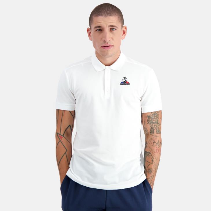 kleding LDBJ124 Heren Le Coq Sportif polo wit