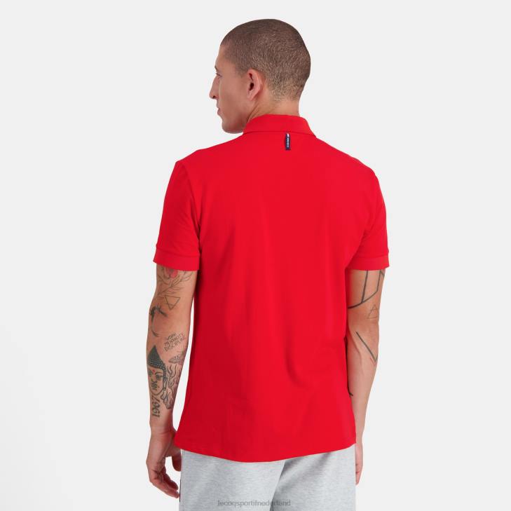 kleding LDBJ126 Heren Le Coq Sportif polo rood