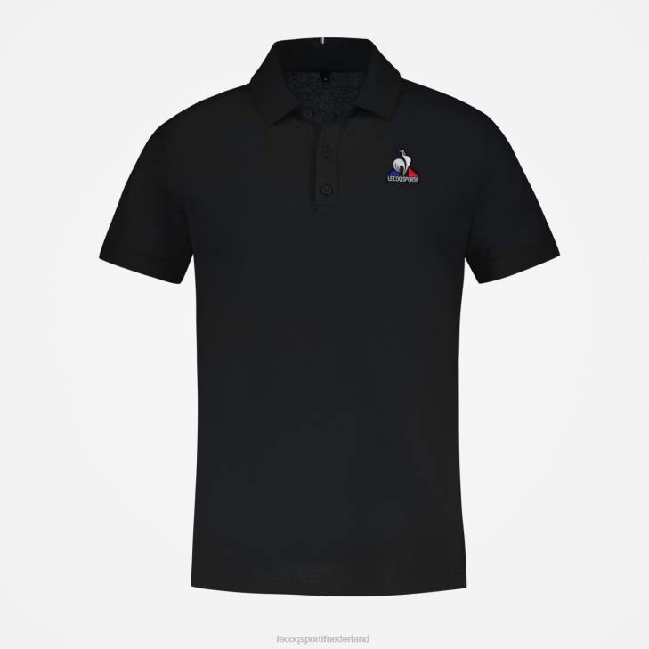 kleding LDBJ127 Heren Le Coq Sportif polo zwart