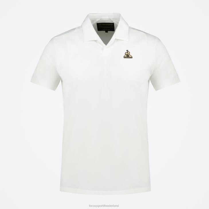 kleding LDBJ128 Heren Le Coq Sportif katoenen polo wit