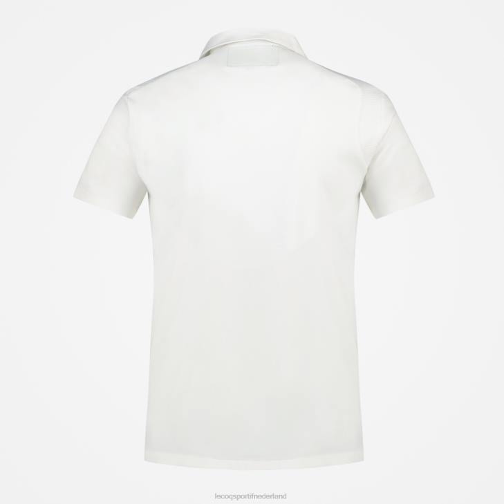 kleding LDBJ128 Heren Le Coq Sportif katoenen polo wit