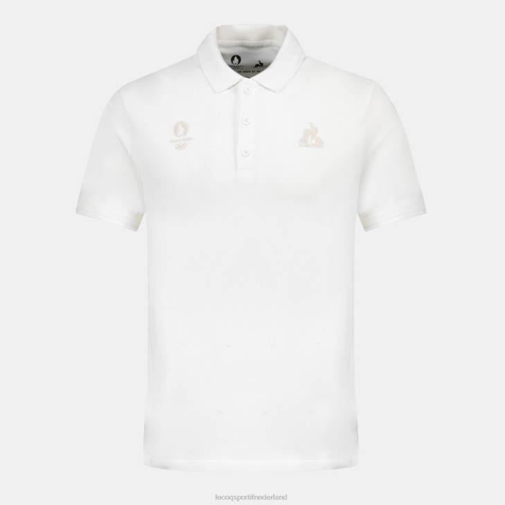 kleding LDBJ130 Heren Le Coq Sportif polo wit