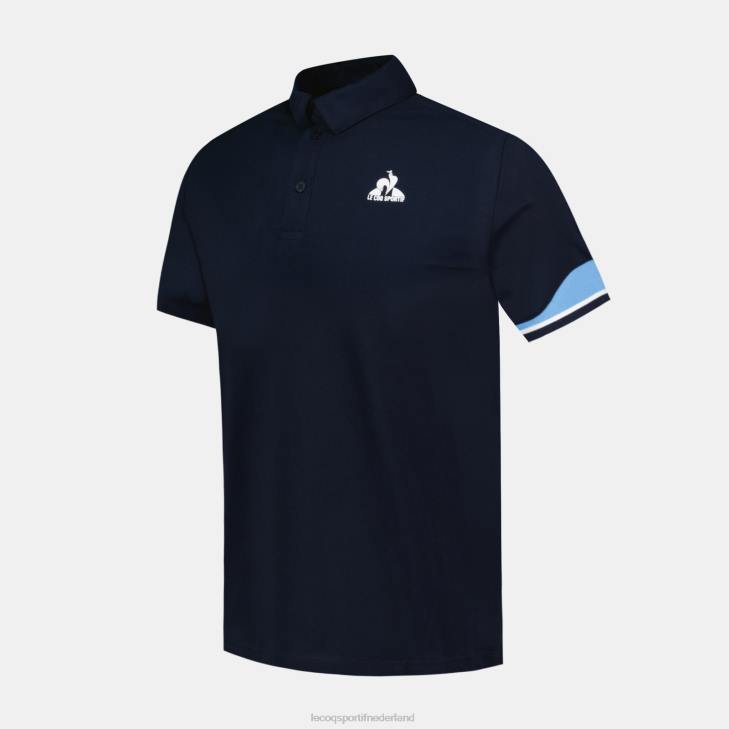 kleding LDBJ132 Heren Le Coq Sportif poloblauw