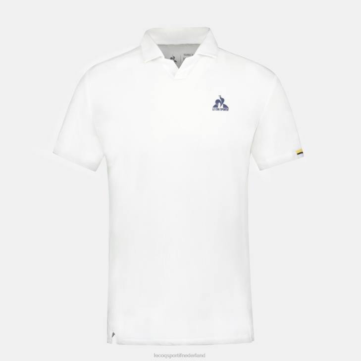 kleding LDBJ134 Heren Le Coq Sportif polo wit