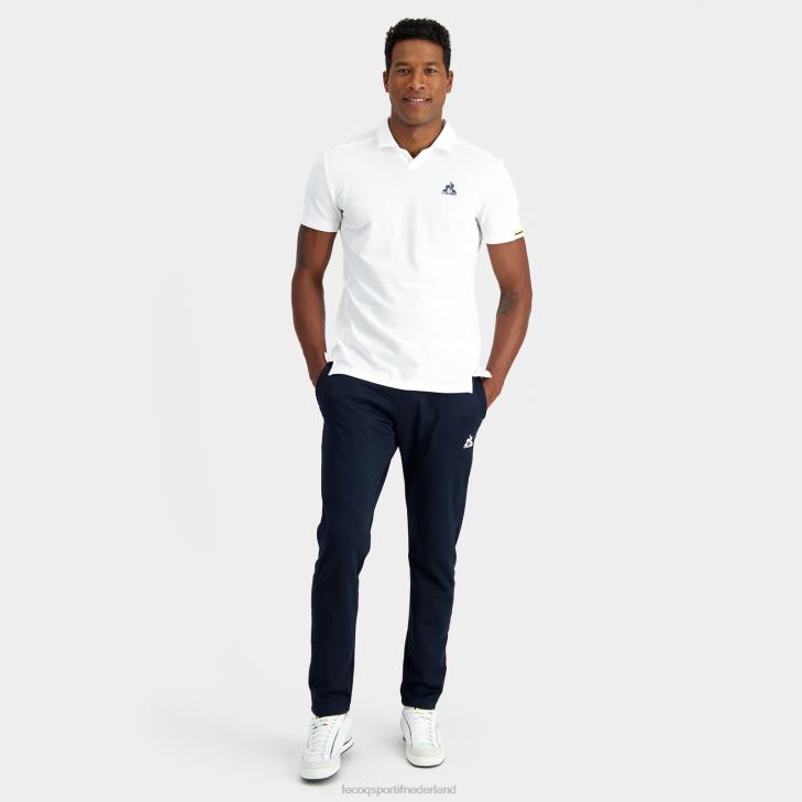 kleding LDBJ134 Heren Le Coq Sportif polo wit